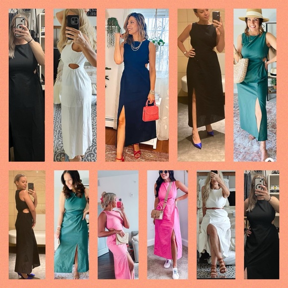 NWT Women's Summer Sleeveless Cutout Maxi Dress Bodycon Slit Beach Wedding SMALL - Picture 6 of 17